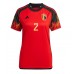 Günstige Belgien Toby Alderweireld #2 Heim Fussballtrikot Damen WM 2022 Kurzarm